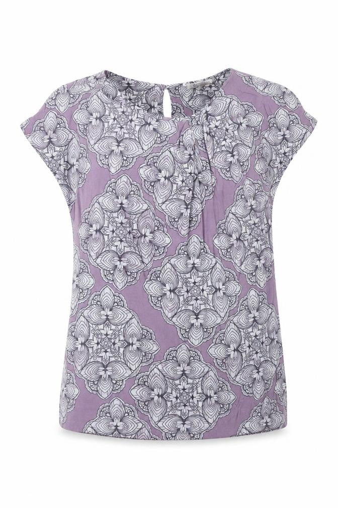 Womens UK Size 8 White Stuff Purple Viscose T-Shirt