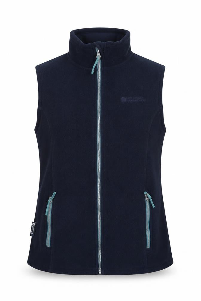 Womens UK Size 10 Regular Mountain Warehouse Blue Polyester Waistcoat