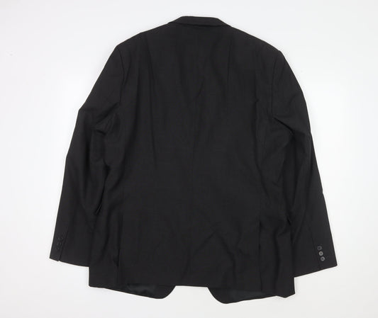 Thomas Nash Men's Black Regular Fit Blazer 44R