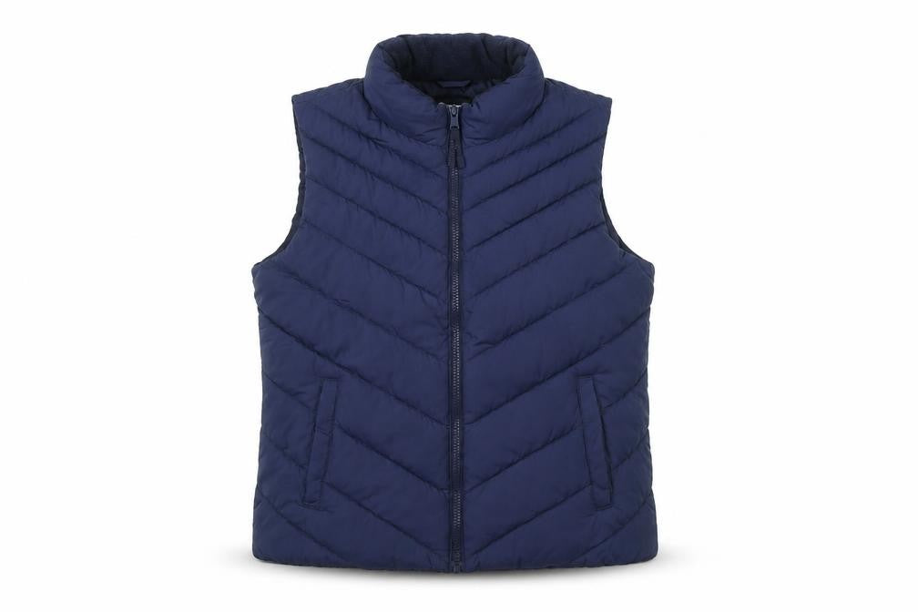 Gap Women's Blue Puffer Waistcoat Size 6 Regular