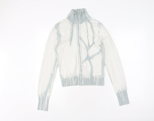 Firetrap Women's White Full Zip Jumper M