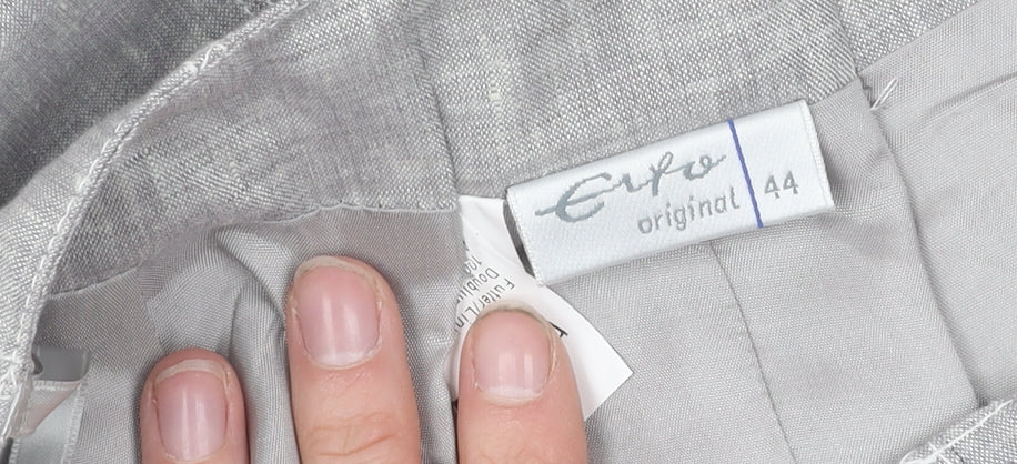 Etro Women's Grey A-Line Linen Skirt Size 16