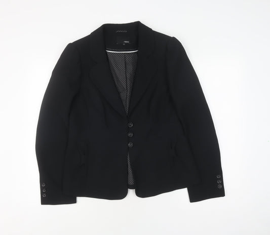 Next Women's Black Blazer 16R Polka Dot Business Jacket
