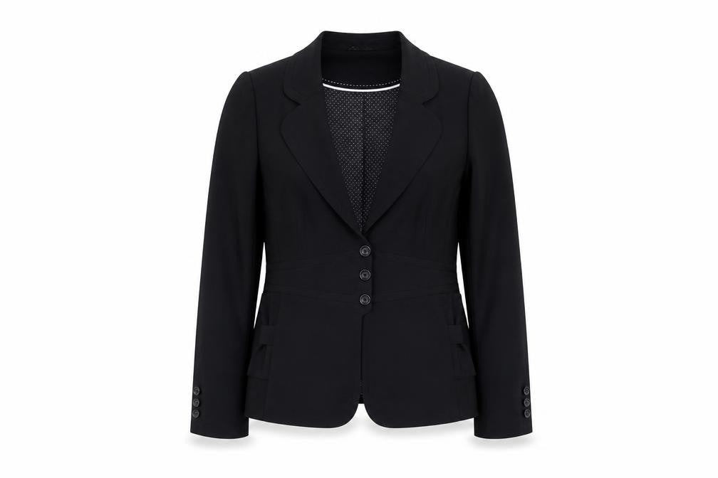 Next Women's Black Blazer 16R Polka Dot Business Jacket