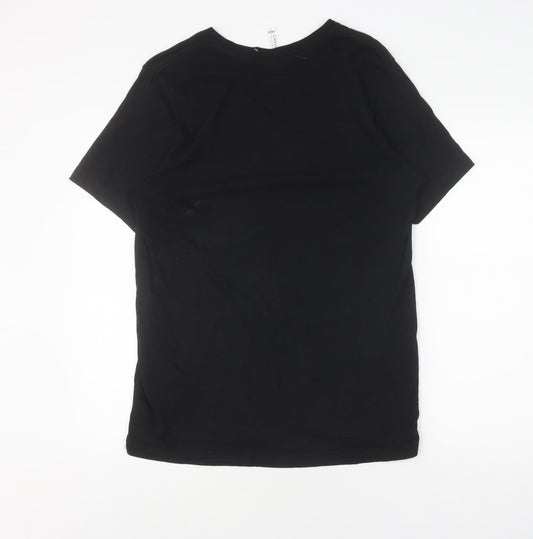 BELLA + CANVAS Men's Black Music Graphic T-Shirt Size L