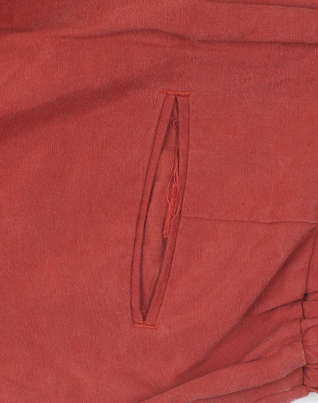 Stefanel Women's Red Linen Jogger Trousers Size 12