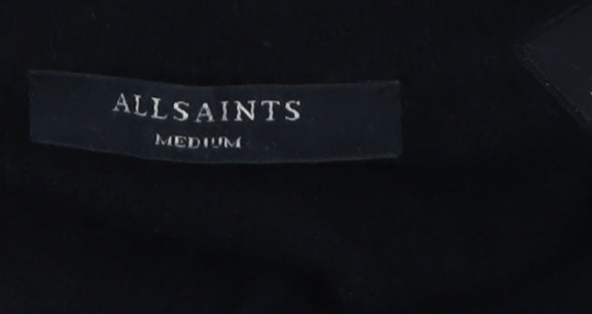AllSaints Women's Black Roll Neck Pullover Jumper