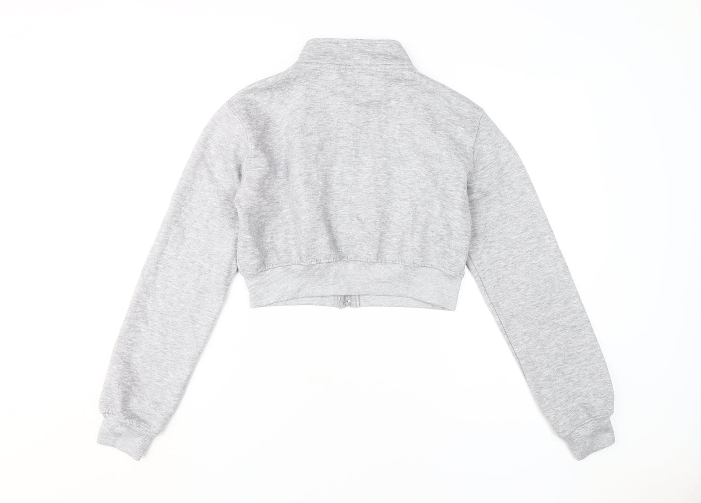 PrettyLittleThing Women's Grey Full Zip Sweatshirt Size 14