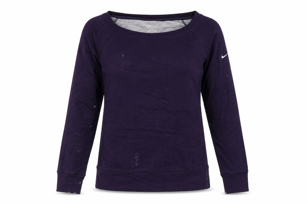 Womens UK Size S Nike Purple Cotton Blend T-Shirt