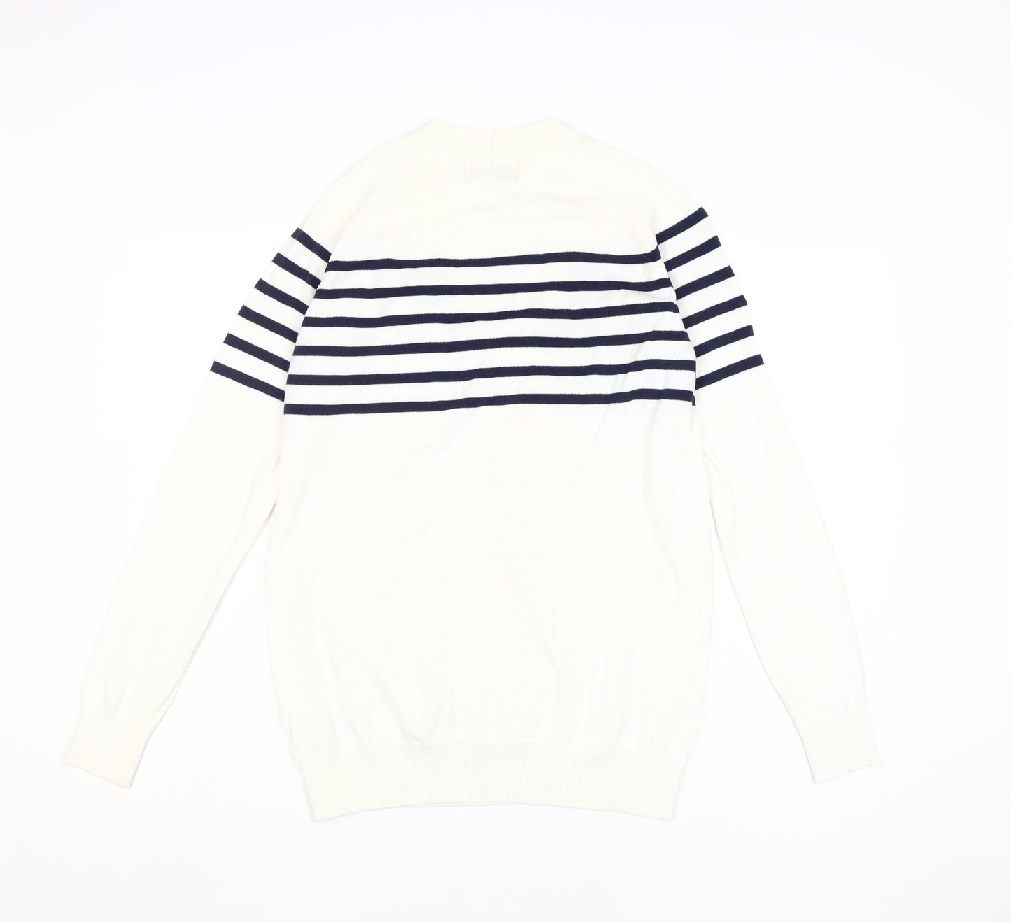 Next Women's White Striped Pullover Jumper Size 12