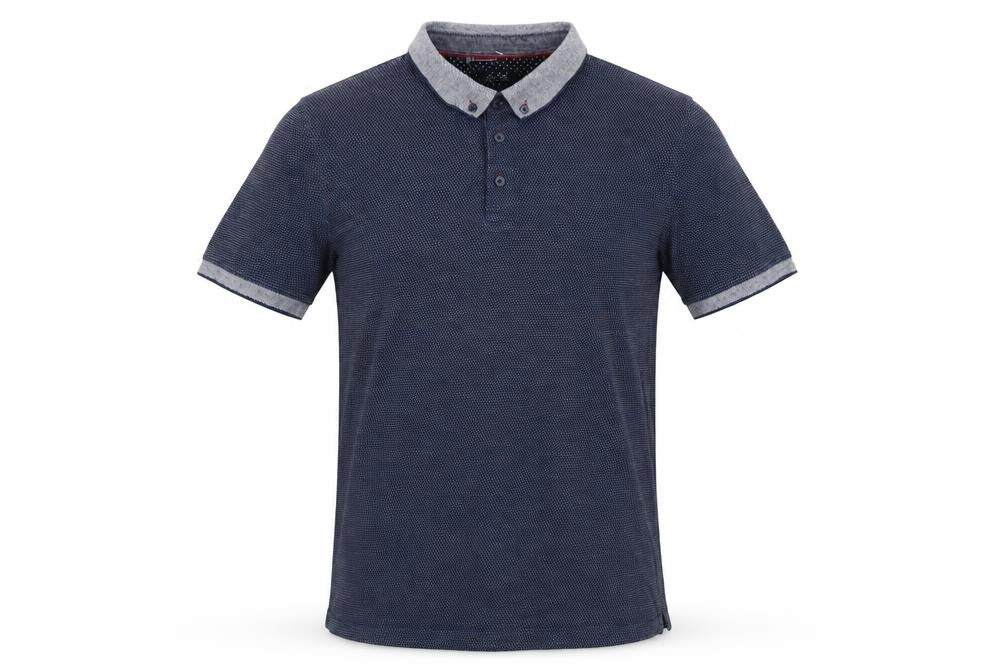 Jacamo Men's Blue Polo Shirt M Cotton Short Sleeve