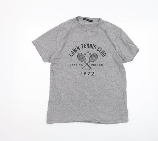 French Connection Men's Grey Sports Graphic T-Shirt Size M
