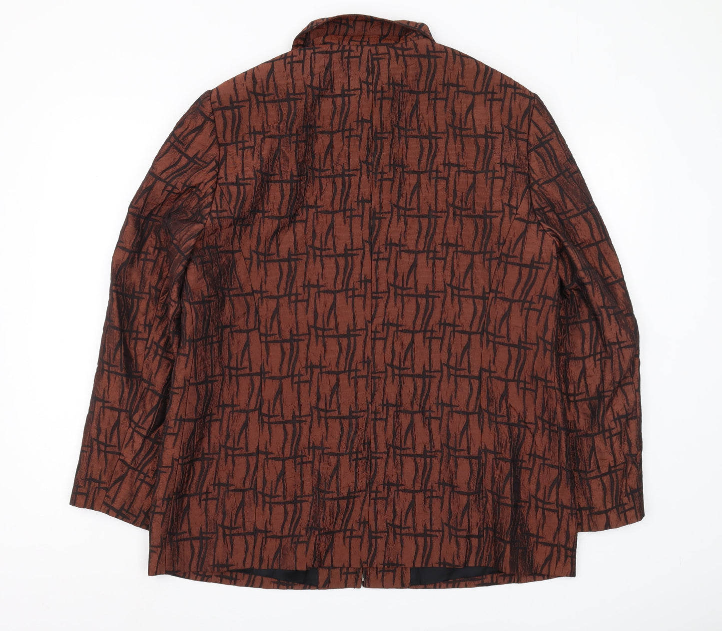 Personal Choice Women's Brown Geometric Jacket Size 16