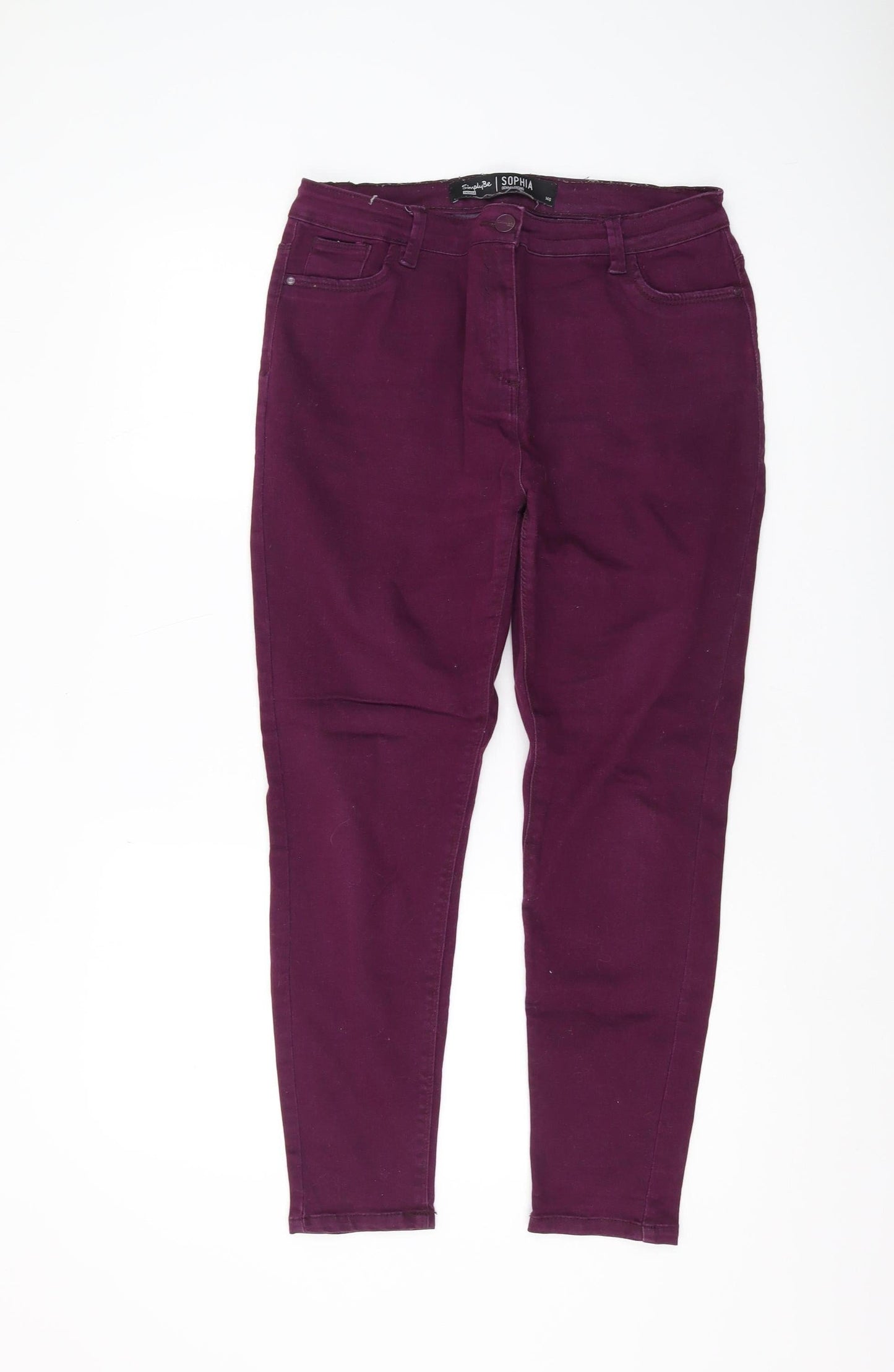Simply Be Women's Purple Jegging Size 14S Slim Fit