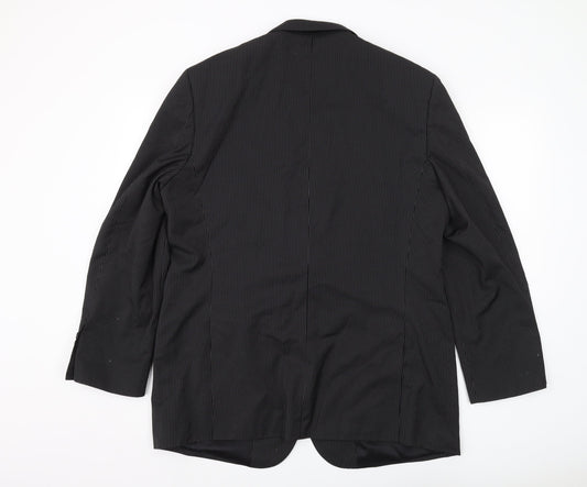 Burton Men's Black Striped Blazer, 44R, Formal Jacket
