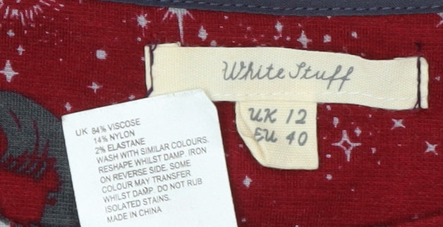 White Stuff Women’s Red Sheath Dress, Size 12