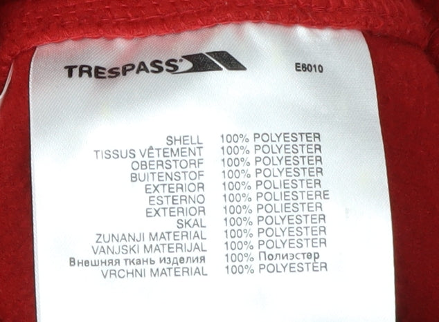 Trespass Men's Red Fleece Jacket L Full Zip Casual