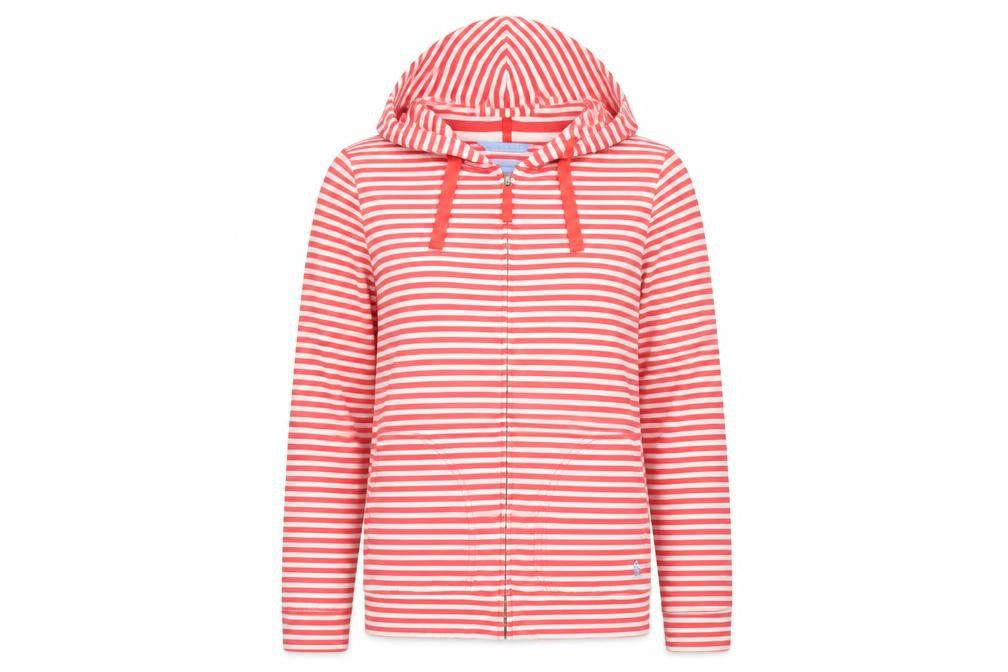 Womens UK 8 Regular Joules Red Full Zip Hoodie