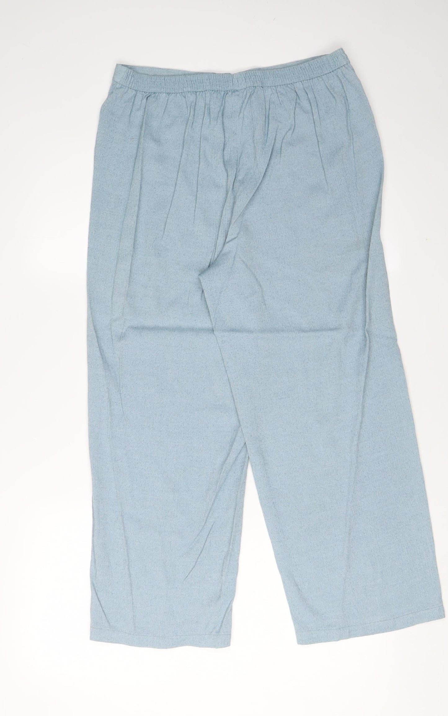 Honor Millburn Women's Blue Wide-Leg Trousers Size 12