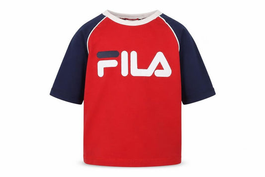 Fila Boys Red Graphic Print T-Shirt, Size 4 Years