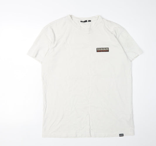 Napapijri Men's White Logo T-Shirt XS