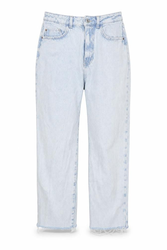 Zara Women's Blue Straight Jeans, Size 8