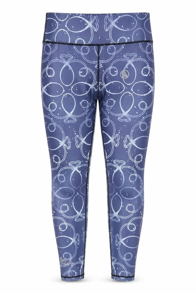Alex Murphy Women's Blue Geometric Ankle Leggings S