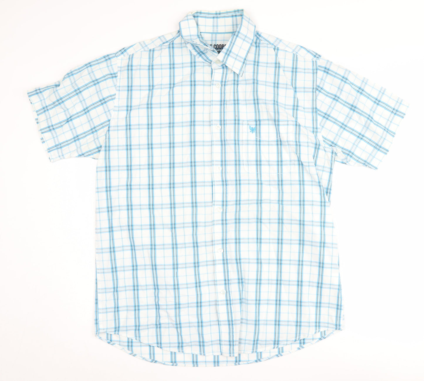 Lee Cooper Men's Blue Check Casual Shirt, Size L