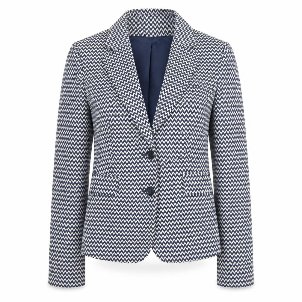 Jasper Conran Women's Blue Chevron Blazer Size 8