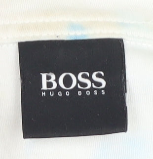 Boss Men's Blue Henley Sweatshirt, Size L, Cotton