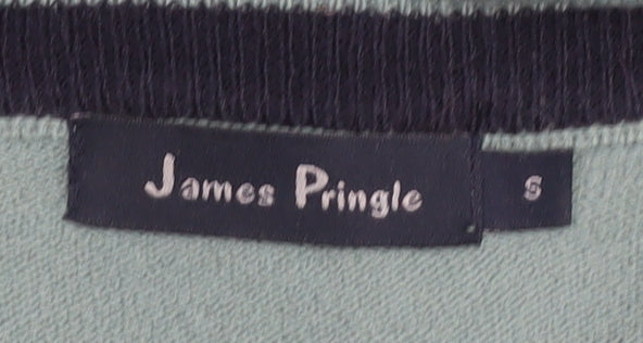 James Pringle Men's Green V-Neck Pullover Jumper - Size S