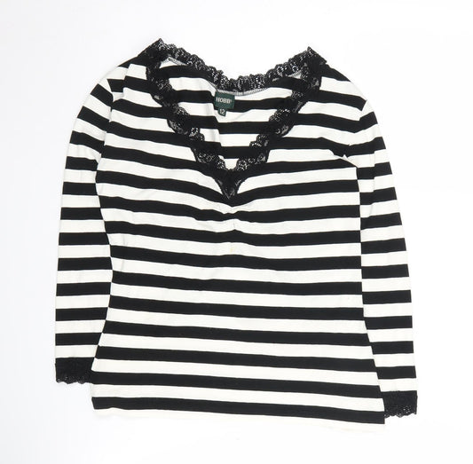 Hobbs Women's Multicoloured Striped Blouse Size 12