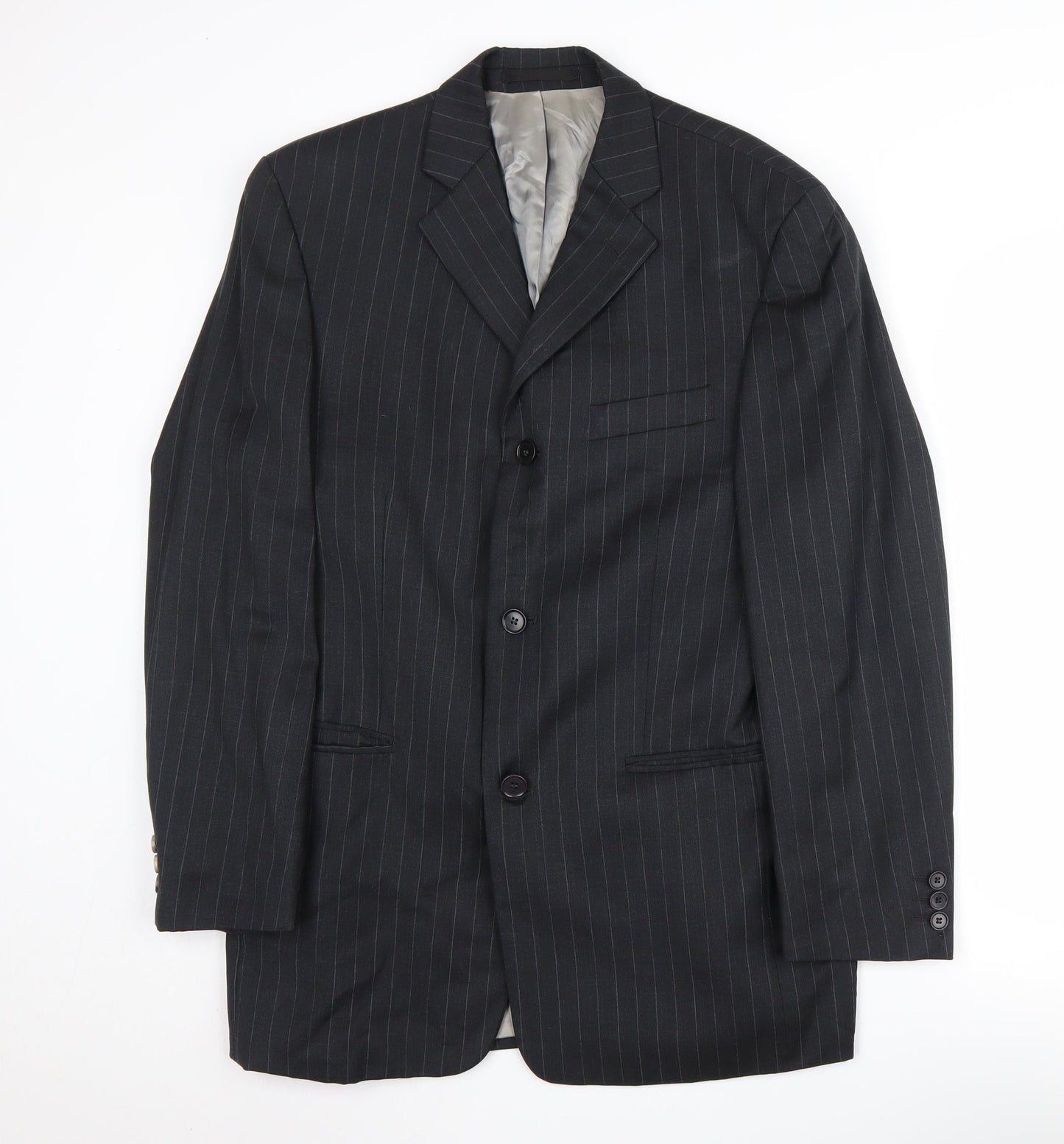 Pierre Cardin Men's Black Striped Blazer, Size 48