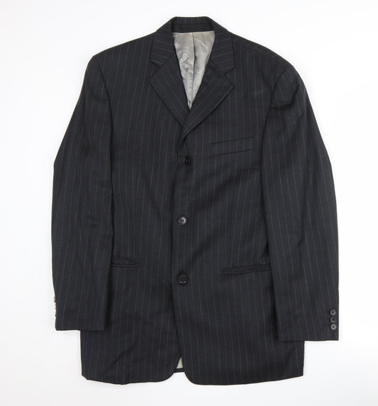 Pierre Cardin Men's Black Striped Blazer, Size 48