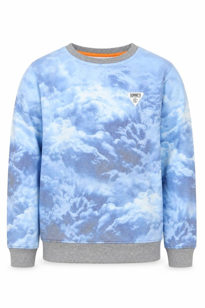 Front view of Sonneti boys’ blue pullover sweatshirt 12-13 years