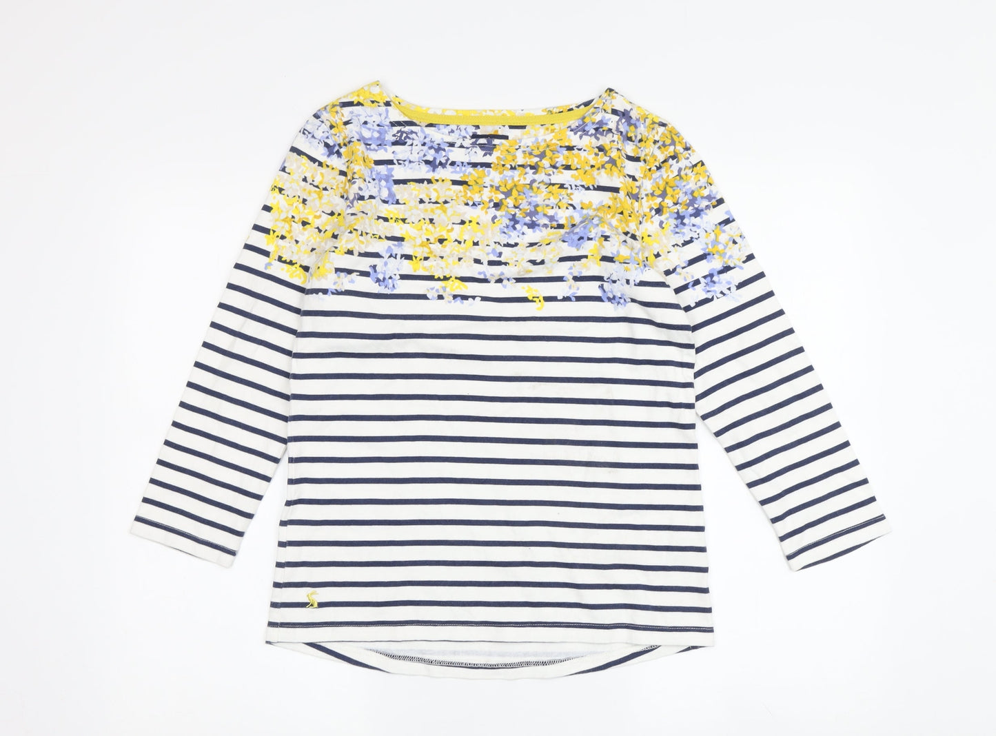 Joules Women's Multicoloured Floral Striped Tunic T-Shirt, Size 6