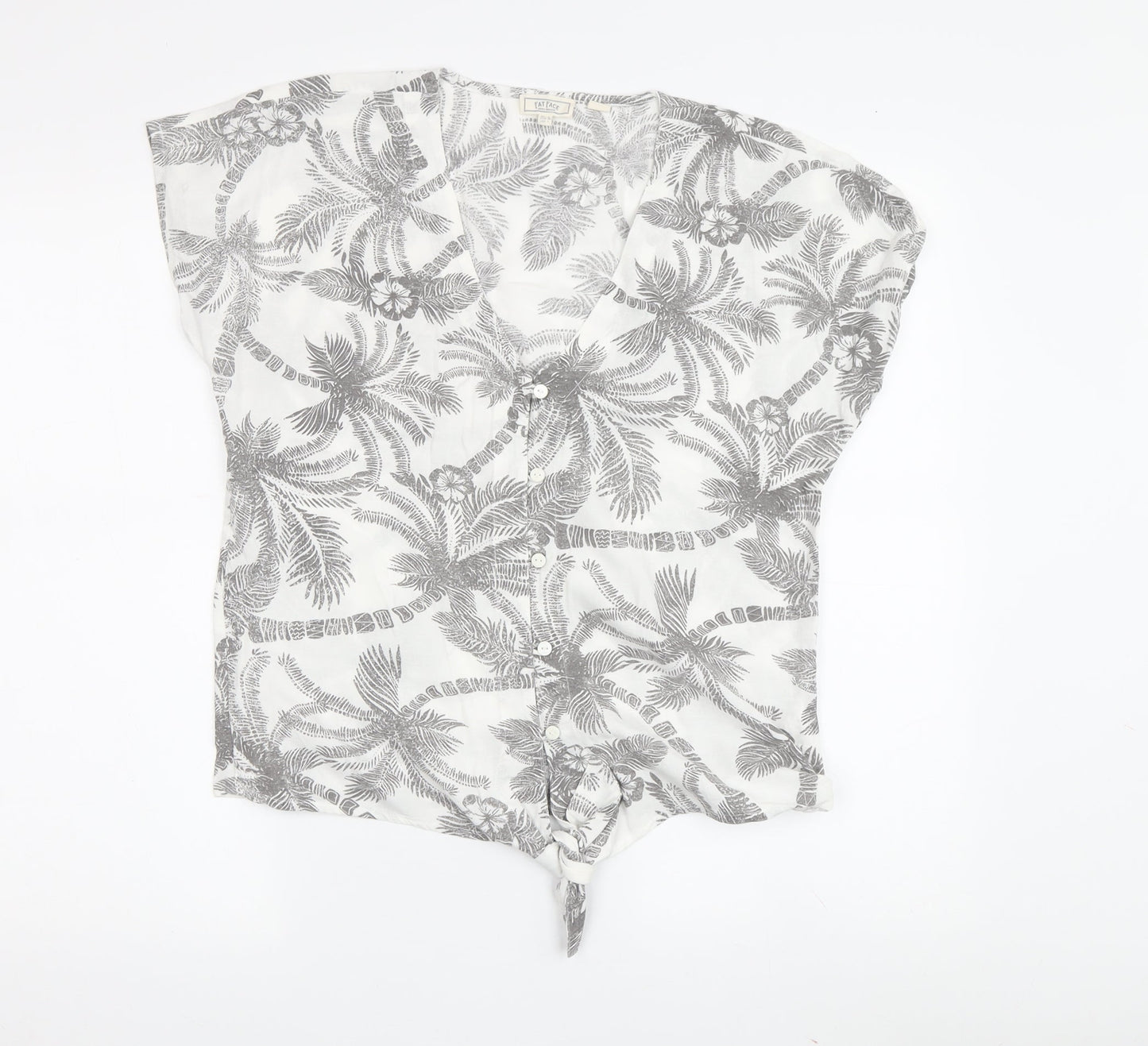 Fat Face Women's White Tropical Blouse Size 8