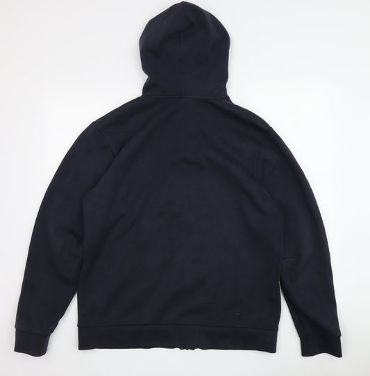 Adidas Men's Blue Full Zip Hoodie - Size L