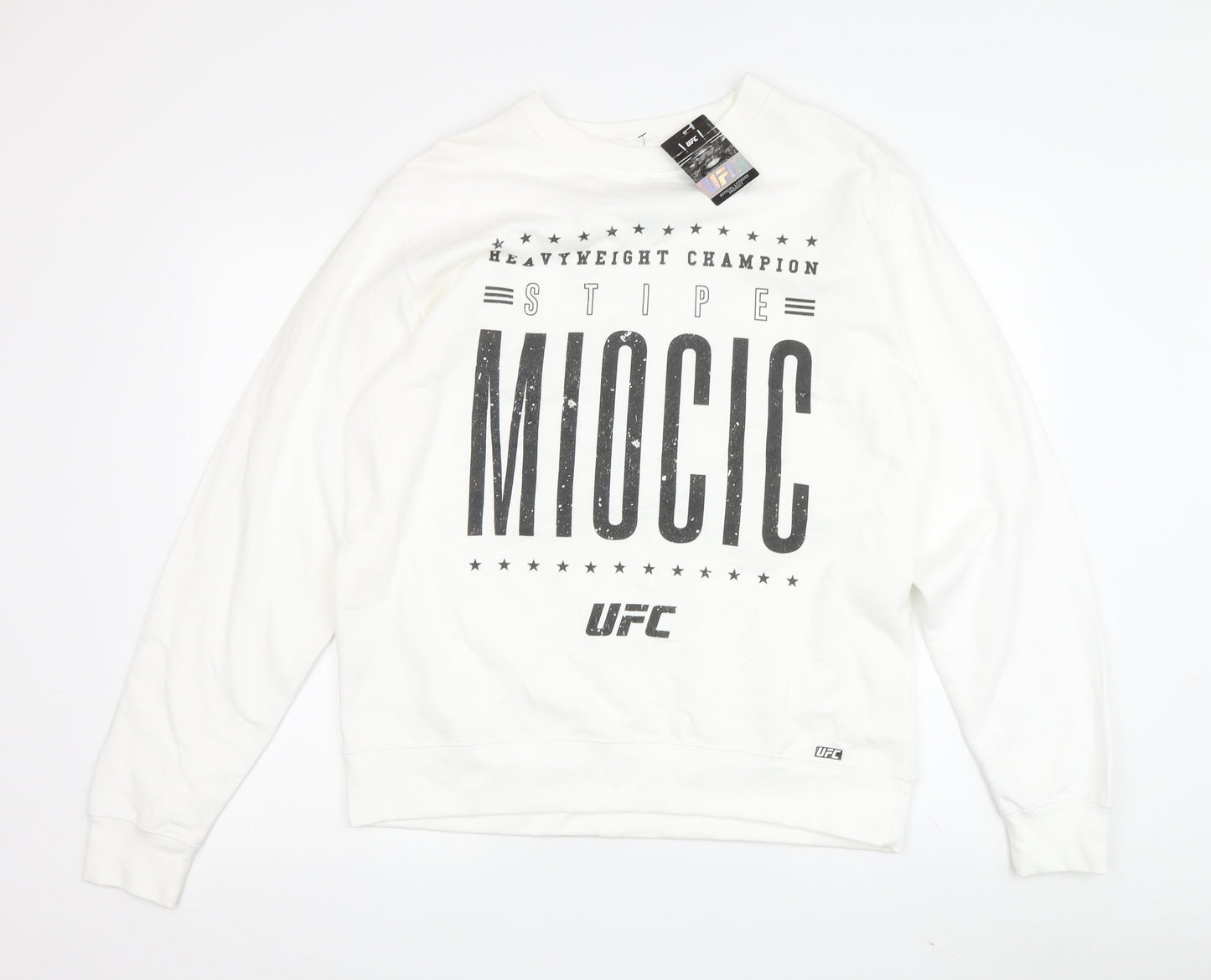UFC Unisex Adults White Pullover Sweatshirt M