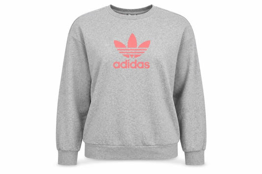 Teens UK L Regular adidas Grey Pullover Sweatshirt