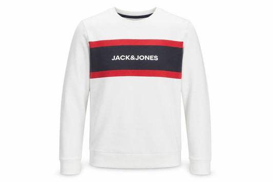 Teens UK 164 Regular JACK & JONES White Pullover Sweatshirt