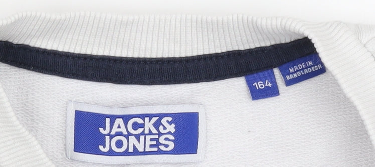 Jack & Jones Teens White Pullover Sweatshirt Size 164