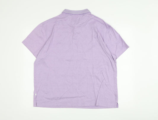 Jeff Banks Men's Purple Polo Shirt L, Short Sleeve