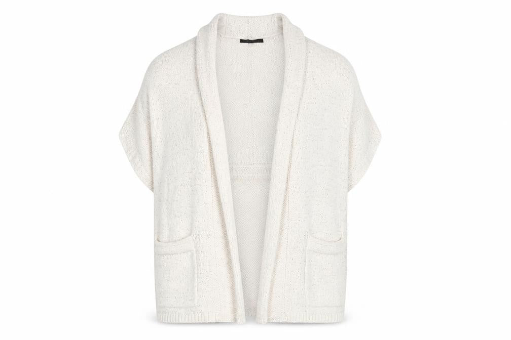 Womens UK M Regular Banana Republic Ivory Cardigan Open-Knit