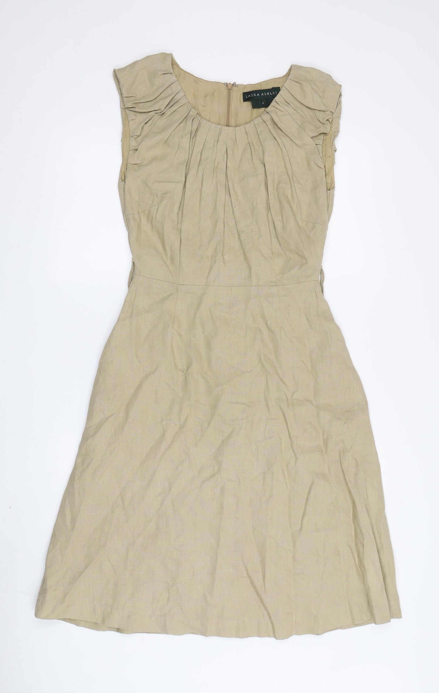 Laura Ashley Women's Beige A-Line Dress Size 8