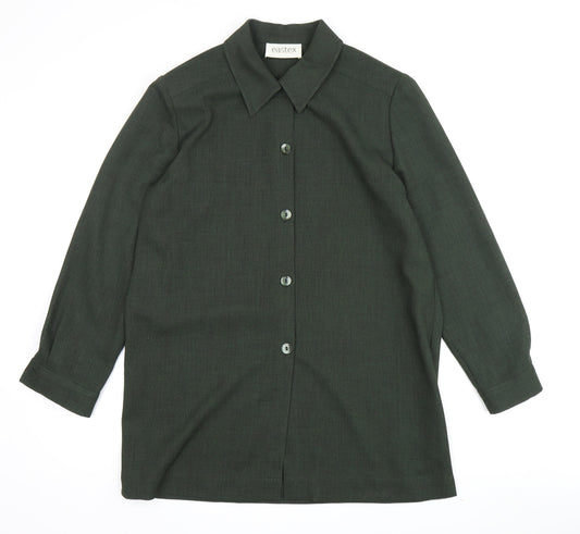 Eastex Women's Green Button-Up Shirt Size 12