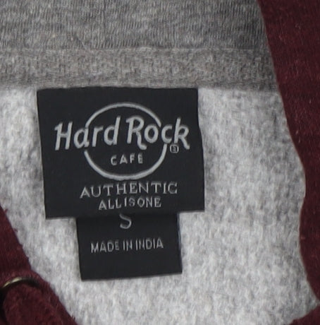 Hard Rock Cafe Unisex Grey Pullover Hoodie, Size S