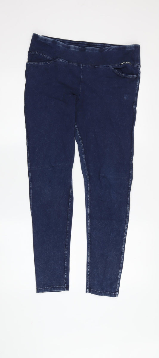 DKNY Women's Blue Jeggings - Size 12, Casual & Comfy