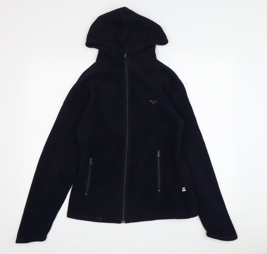 Quiksilver Unisex Hoodie Black Size 2 Full Zip Fleece