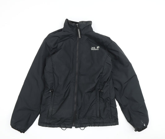 Jack Wolfskin Women's Black Jacket Size 10 - Winter Casual